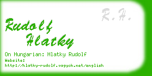 rudolf hlatky business card